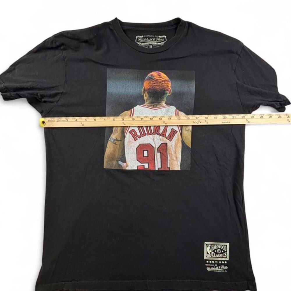 Mitchell & Ness Dennis Rodman Chicago Bulls T-Shirt Men's XL NBA Graphic Tee - Picture 5 of 7
